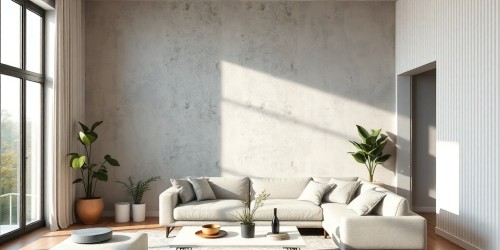 Pintura Decorativa em Alta: cimento queimado, estuque, listras e meia parede
