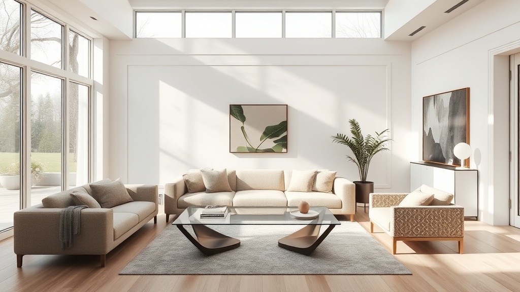 Geometria minimalista para ambientes serenos