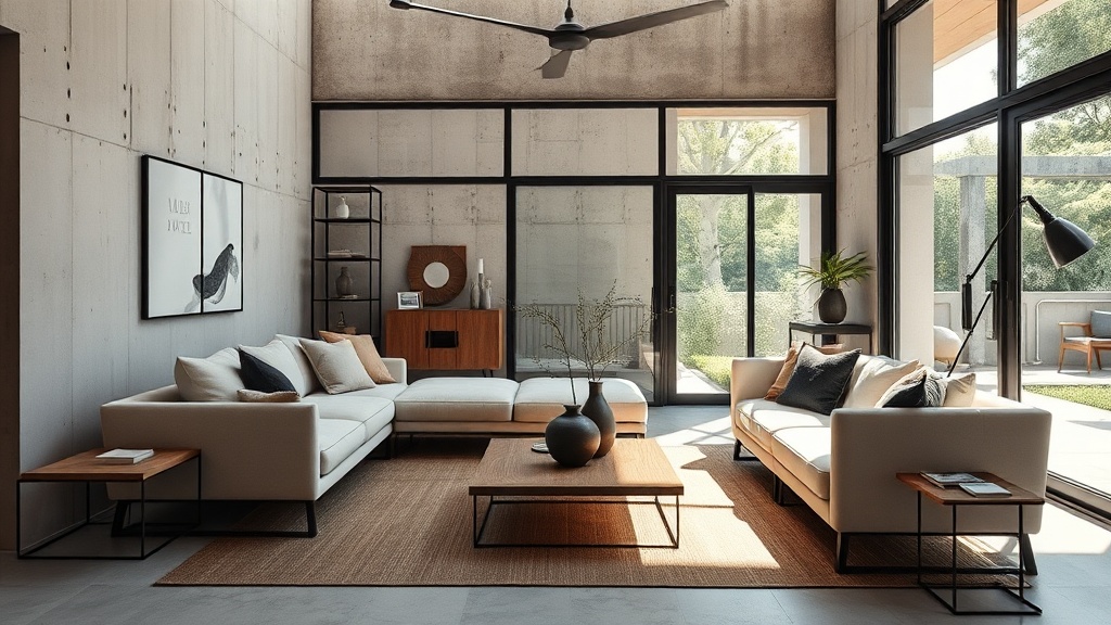 Mistura de Materiais Naturais e Industriais na Decoração Moderna