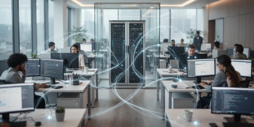 Como múltiplos usuários acessam arquivos em rede