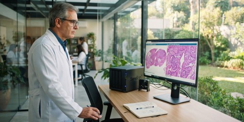 Servidor NAS para patologia digital e armazenamento de imagens WSI