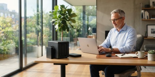 Servidor NAS para backup programado de dados multiômicos
