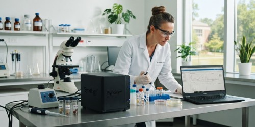 Servidor NAS para backup seguro de dados de microbiologia