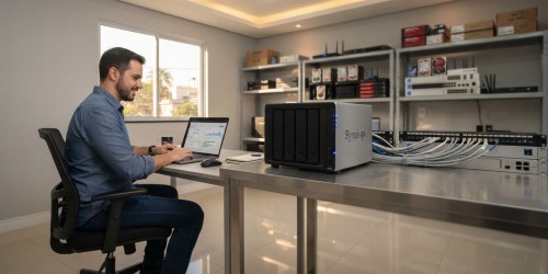 Servidor NAS para backup e retenção de computadores em rede