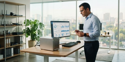 Servidor NAS para backup programado de dados corporativos