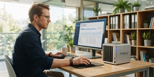 Servidor NAS para backup com segunda cópia de lâminas digitais