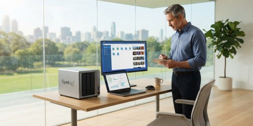 Servidor NAS para backup centralizado de lâminas digitais
