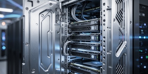 Como o gabinete protege os componentes do storage?