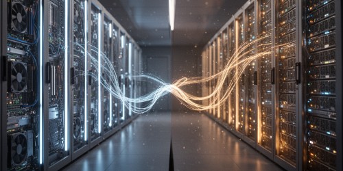 Como o storage desagregado separa computação e dados?