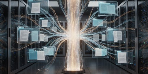 Como o storage de arquivos centraliza pastas e documentos?