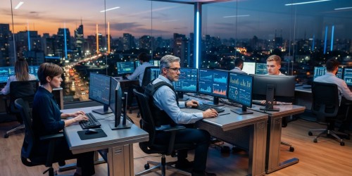 Como o gerenciador controla volumes e alertas?
