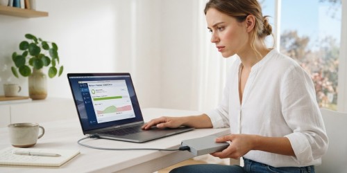 Como usar storage externo para backup?
