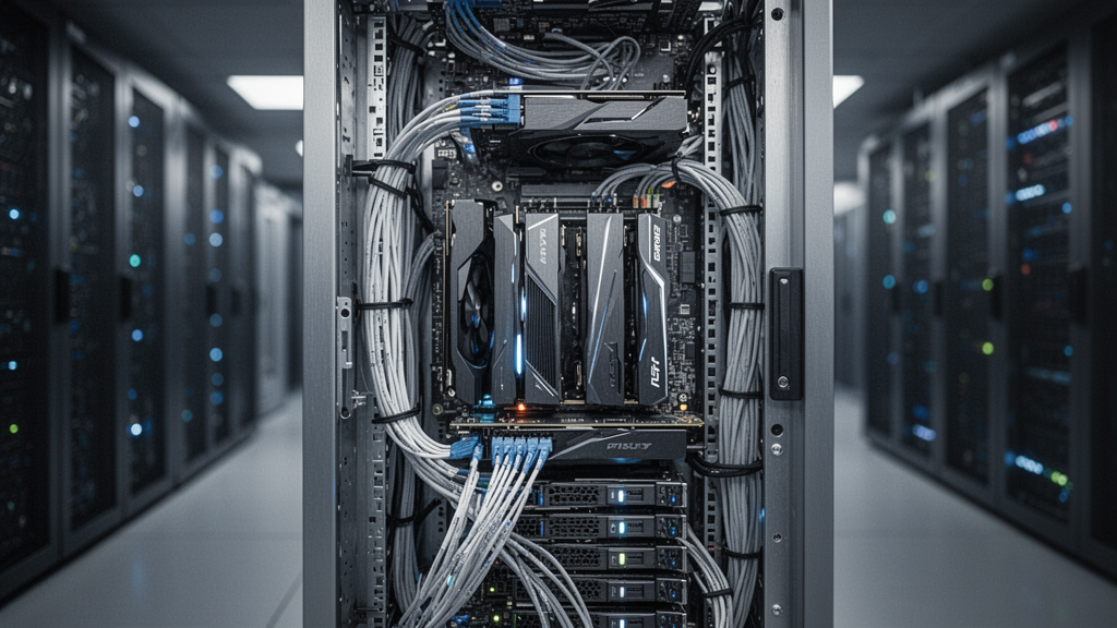 Como a organização interna do rack impacta a performance da IA