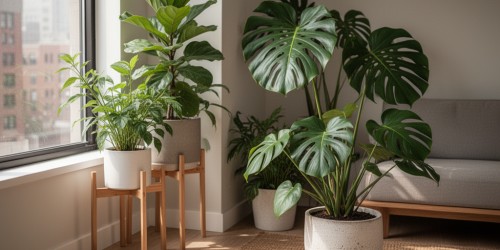 Como organizar plantas grandes em pouco espaço