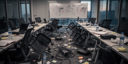 Erros que deixam a sala de treinamento desorganizada