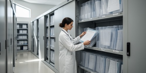Quais documentos organizar em arquivos deslizantes em clínicas