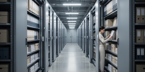 Quais documentos organizar em arquivos deslizantes em indústrias