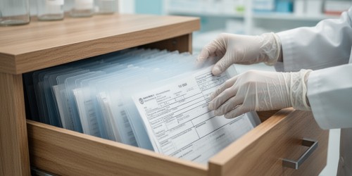 Arquivo de drogaria: como guardar notas, receitas e registros