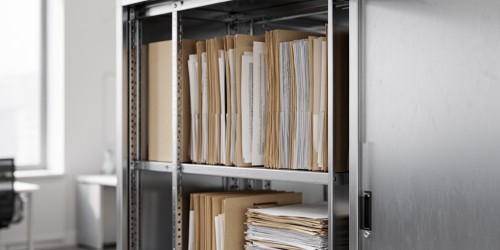 Quais documentos organizar em um arquivo de aço deslizante