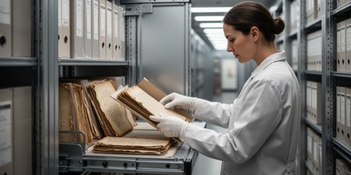 Quais documentos organizar em arquivos deslizantes em museus
