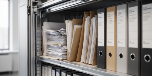 Quais documentos organizar em um arquivo deslizante