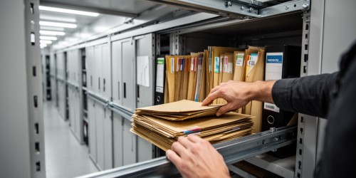 Quais documentos organizar em um arquivo deslizante manual