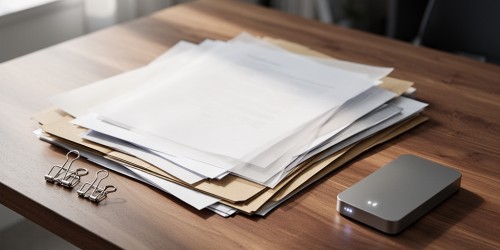 Quais documentos organizar em um arquivo compactador