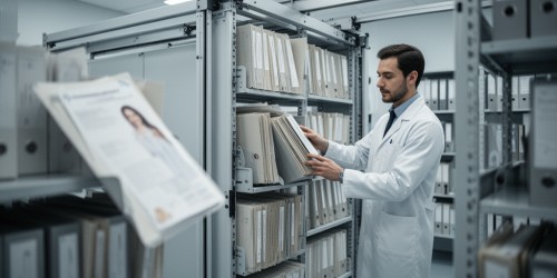 Quais documentos organizar em arquivos deslizantes em hospitais