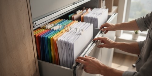 Como organizar documentos fiscais em armários deslizantes