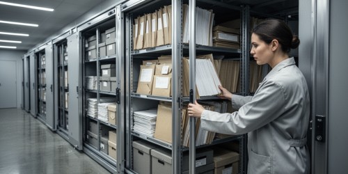 Quais documentos organizar em arquivos deslizantes em bancos