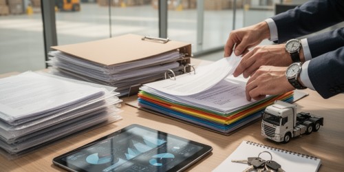 Como organizar documentos de cargas, veículos e motoristas