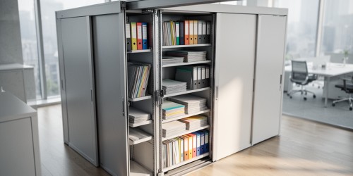 Armário deslizante para escritório: soluções inteligentes para documentos e arquivos