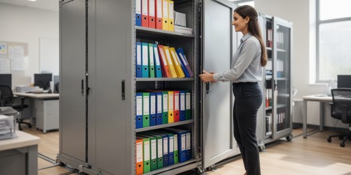 Como resolver a falta de espaço na secretaria escolar com arquivos deslizantes