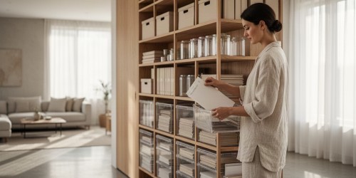 Como organizar documentos e otimizar áreas comuns com armazenamento prático
