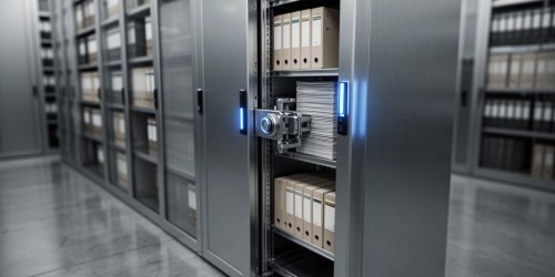 Vantagens do arquivo deslizante com sistema de segurança para documentos sigilosos