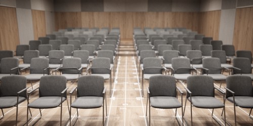 Como definir dimensões de cadeira no layout de um auditório