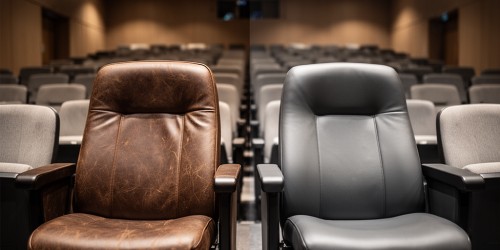 Couro natural ou sintético em cadeiras para auditório: qual escolher?