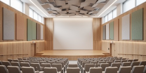 Como melhorar acústica e visibilidade em um auditório para um hospital