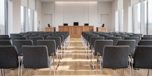 Comprar cadeiras de auditório para um tribunal: preço e opções baratas