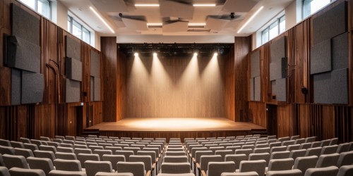 Como melhorar acústica e visibilidade em um auditório para um órgão público