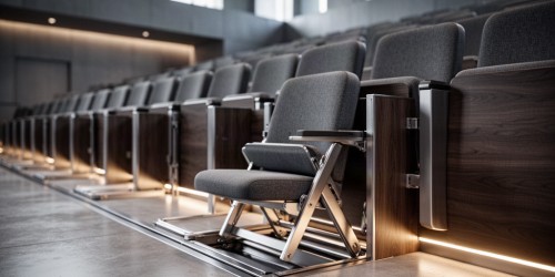 Como prever cadeiras retráteis em um projeto de auditório