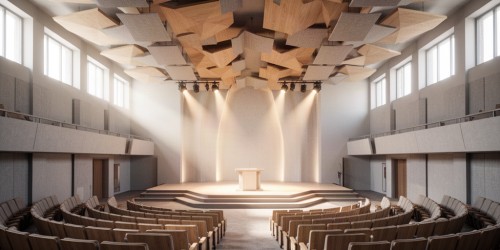 Como melhorar acústica e visibilidade em um auditório para uma igreja