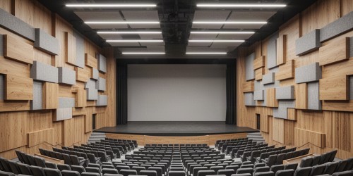 Como melhorar acústica e visibilidade em um auditório para uma indústria