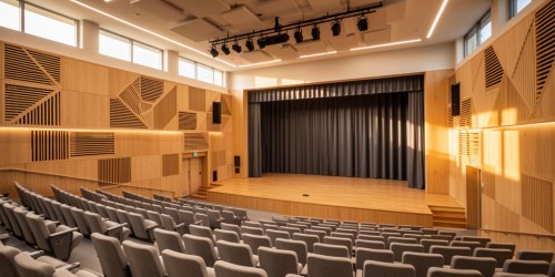 Como melhorar acústica e visibilidade em um auditório para um colégio