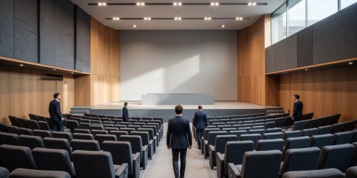 Como projetar um auditório para um fórum: layout, conforto e fluxo