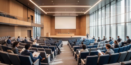 Como projetar um auditório para um sindicato: layout, conforto e fluxo