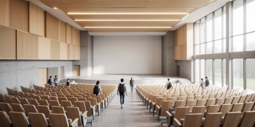 Como projetar um auditório para um colégio: layout, conforto e fluxo