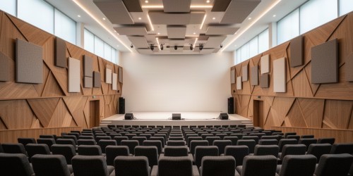 Como melhorar acústica e visibilidade em um auditório para um curso profissionalizante