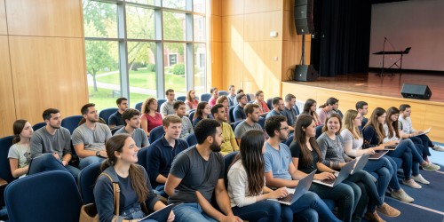 Como melhorar acústica e visibilidade em um auditório para uma universidade