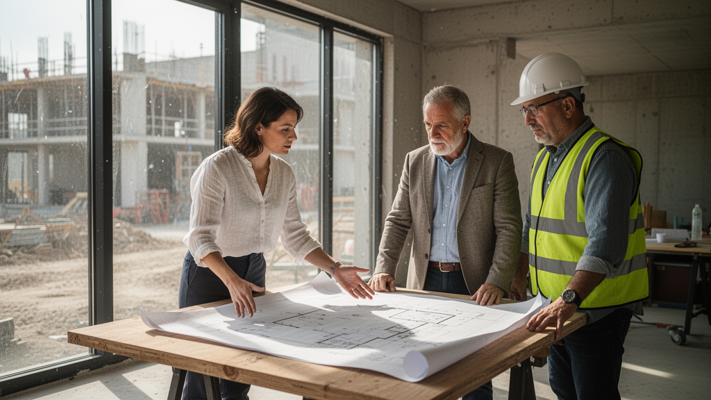 Matriz de responsabilidades entre cliente, arquiteto e equipe de obra